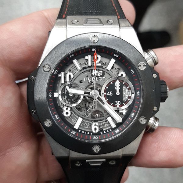 雲林流當手錶拍賣 原裝 HUBLOT 宇舶 BIG BANG 大爆炸 自動 男錶 9成5新 喜歡價可議 UJ029