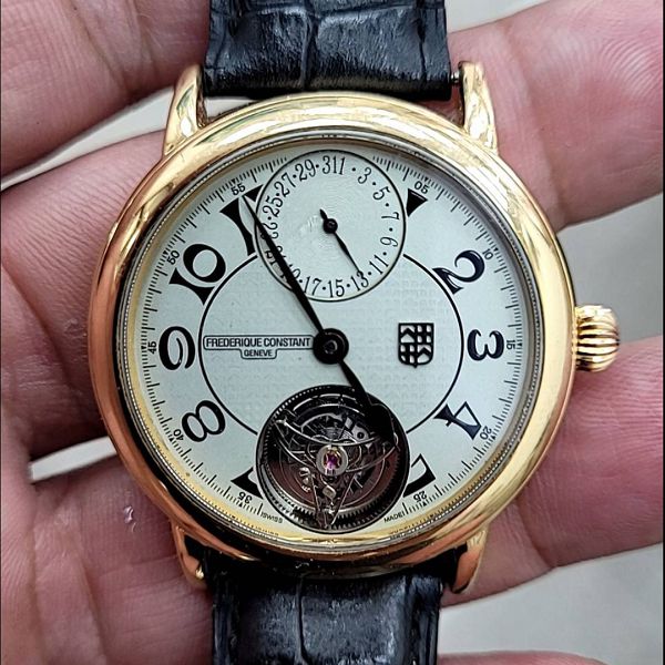 雲林流當手錶 Frederique Constant 康斯登 18K金 手上鏈 Tourbillon 陀飛輪UJ001
